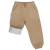 Kids Fleece Lined Rain Pants | Soft Brown