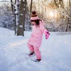Kids Fleece Lined Rain Pants | Dusty Pink