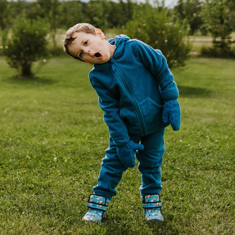 Kids Fleece Mittens | Blue Spruce