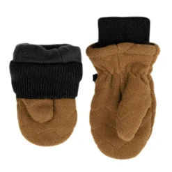 Kids Fleece Mittens | Brown Bear