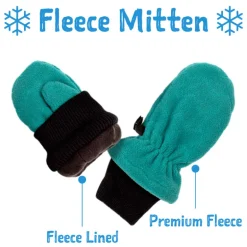 Kids Fleece Mittens | Brown Bear