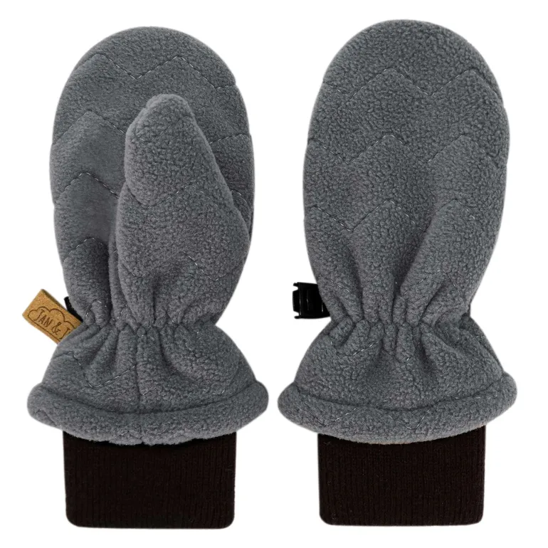 Kids Fleece Mittens | Dark Grey