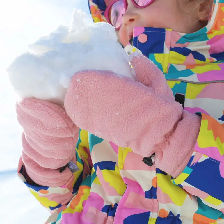 Kids Fleece Mittens | Dusty Pink