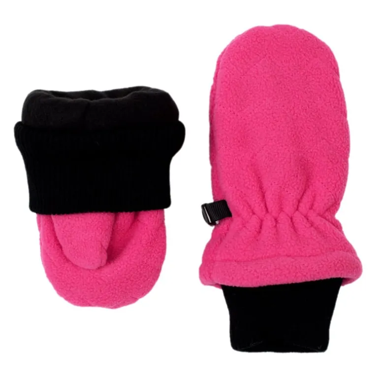 Kids Fleece Mittens | Hot Pink