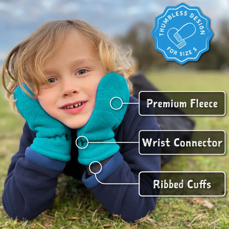 Kids Fleece Mittens | Hot Pink