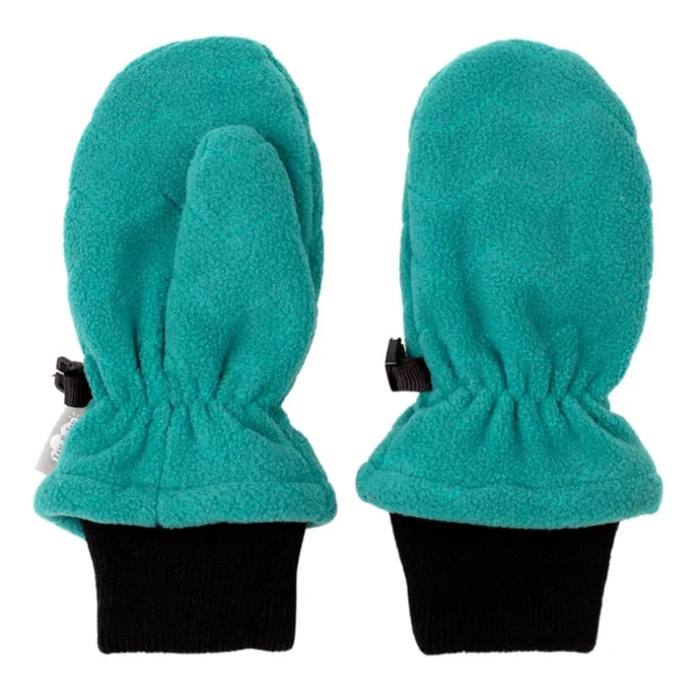 Kids Fleece Mittens | Teal