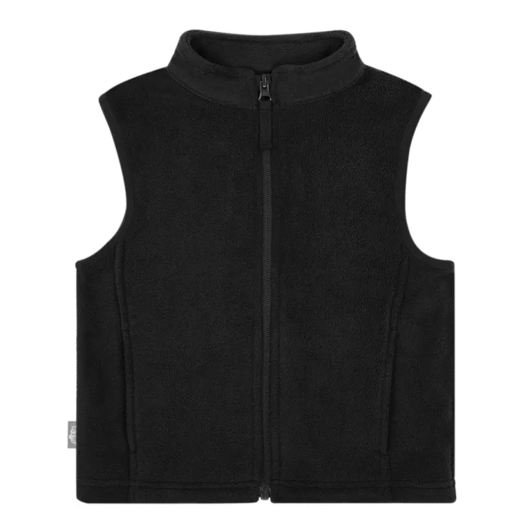 Kids Fleece Vest | Black