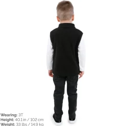 Kids Fleece Vest | Black