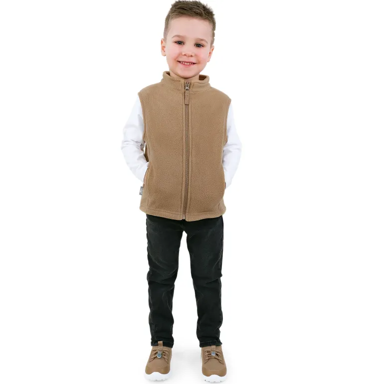 Kids Fleece Vest | Soft Brown