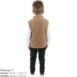 Kids Fleece Vest | Soft Brown