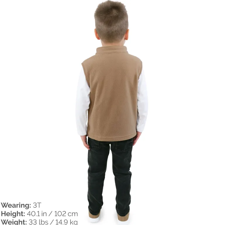 Kids Fleece Vest | Soft Brown