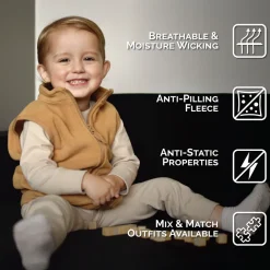 Kids Fleece Vest | Soft Brown