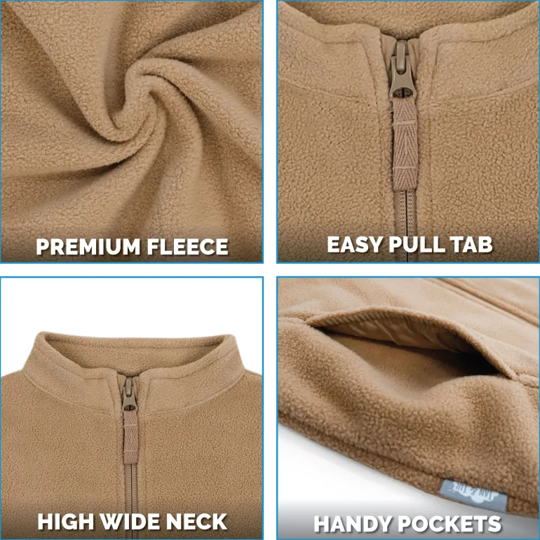 Kids Fleece Vest | Soft Brown