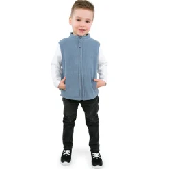 Kids Fleece Vest | Stormy Blue