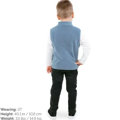 Kids Fleece Vest | Stormy Blue