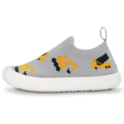 Kids Graphic Slip On Shoes | Grey Construction