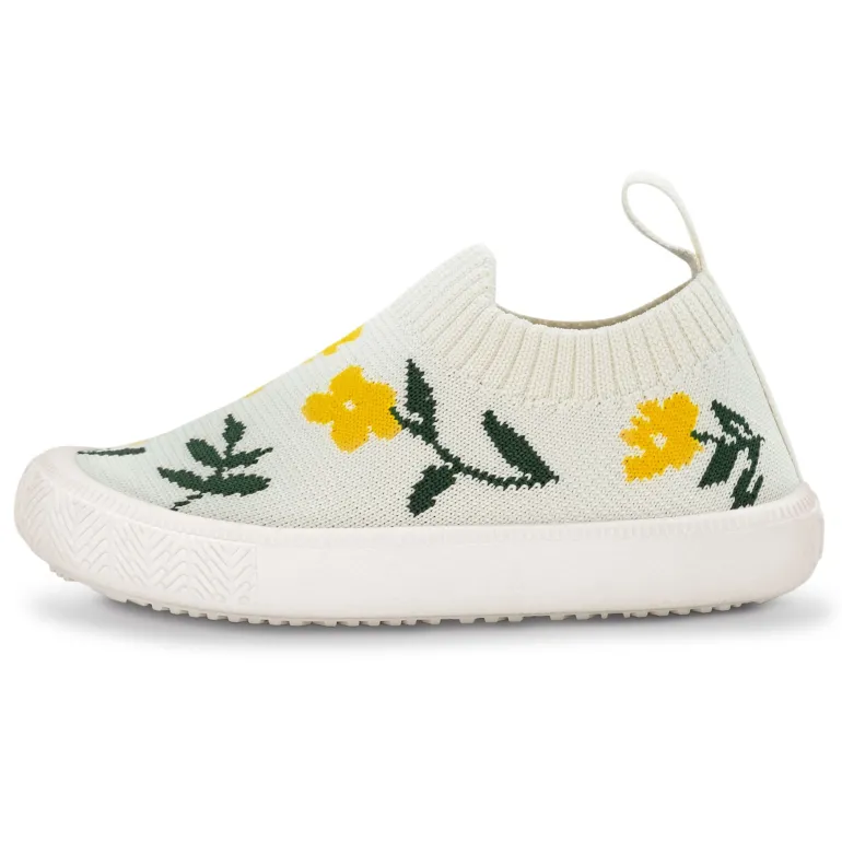 Kids Graphic Slip On Shoes | Yellow Flower