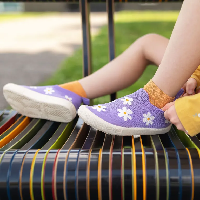 Kids Graphic Slip On Shoes | Purple Daisy