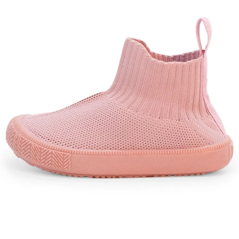 Kids High Top Knit Shoes | Pale Pink