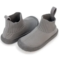 Kids High Top Knit Shoes | Grey