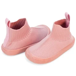 Kids High Top Knit Shoes | Pale Pink
