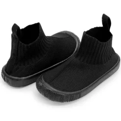 Kids High Top Knit Shoes | Black