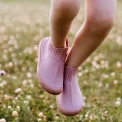 Kids High Top Knit Shoes | Pale Pink