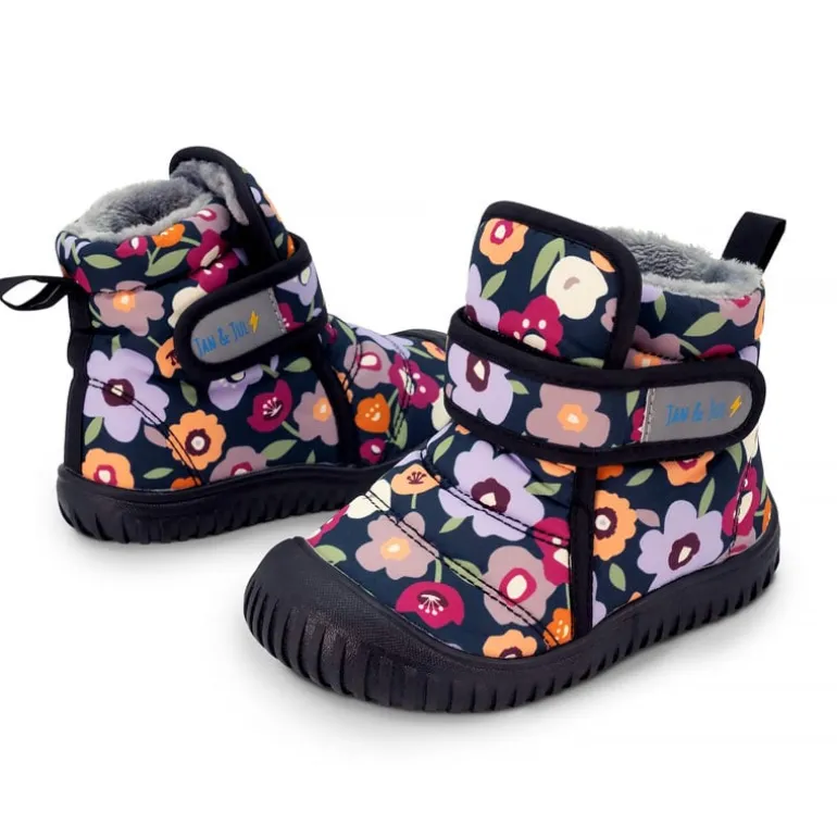 Kids Insulated Ankle Boots | Winter Flowers