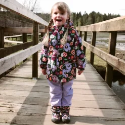 Kids Insulated Ankle Boots | Winter Flowers