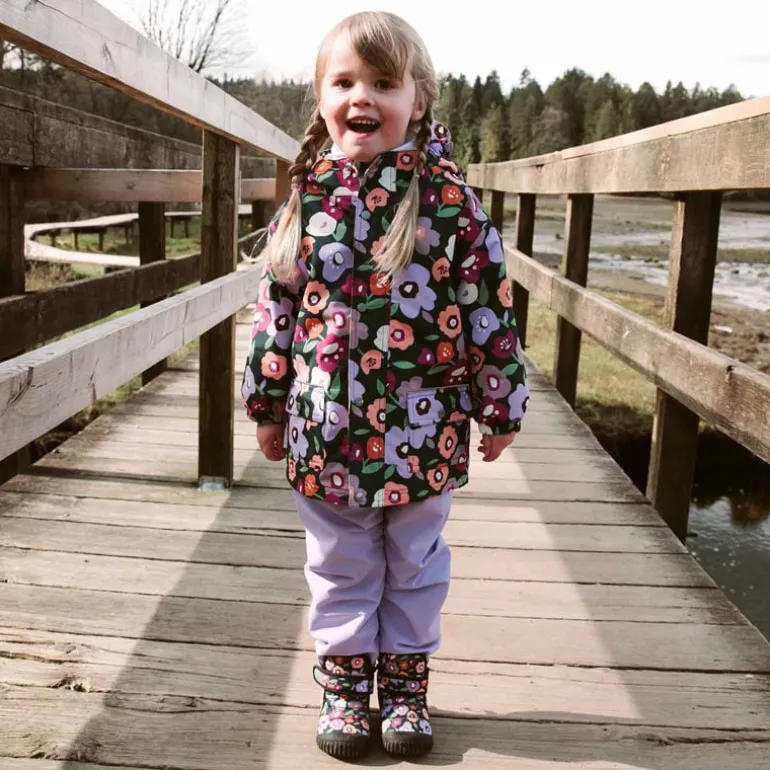 Kids Insulated Ankle Boots | Winter Flowers