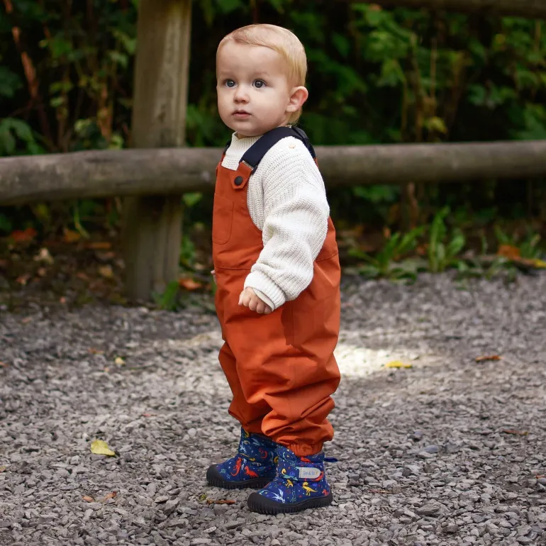 Kids Insulated Ankle Boots | Space Dinos
