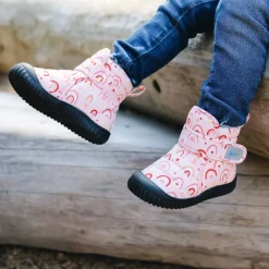 Kids Insulated Ankle Boots | Pink Rainbow