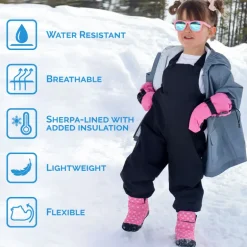 Kids Insulated Ankle Boots | Black