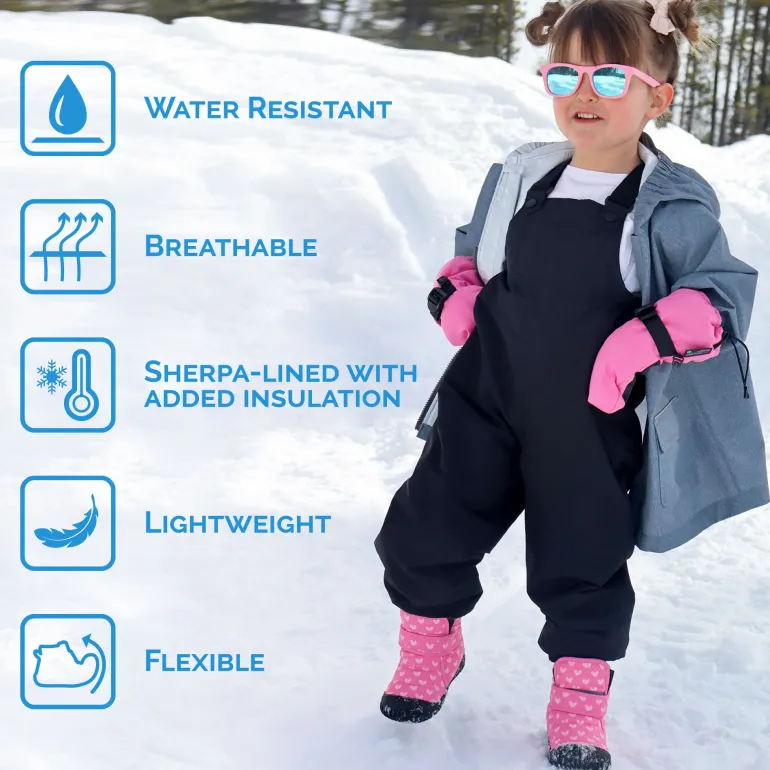 Kids Insulated Ankle Boots | Dusty Pink