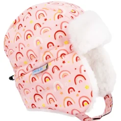 Kids Insulated Winter Hats | Pink Rainbow