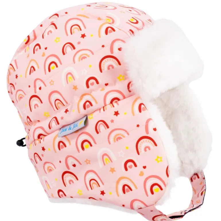 Kids Insulated Winter Hats | Pink Rainbow