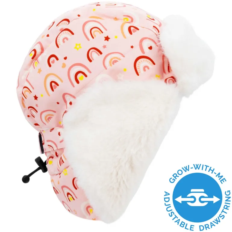 Kids Insulated Winter Hats | Pink Rainbow