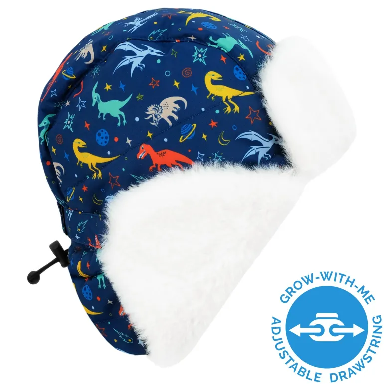 Kids Insulated Winter Hats | Space Dinos