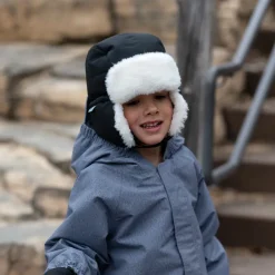 Kids Insulated Winter Hats | Black