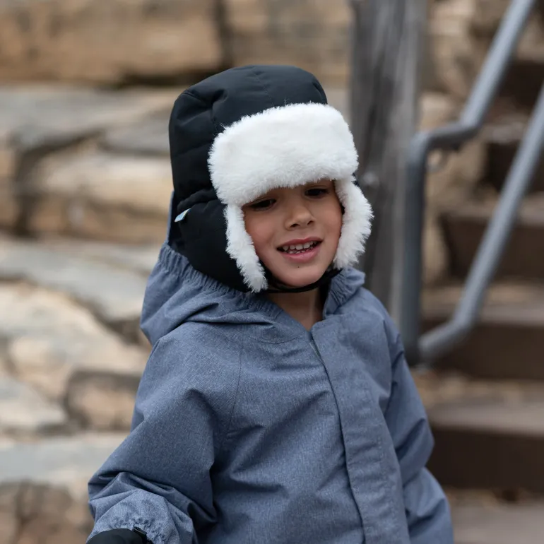 Kids Insulated Winter Hats | Black