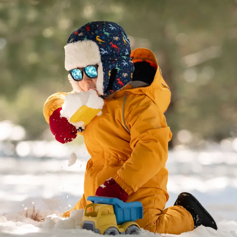 Kids Insulated Winter Hats | Space Dinos