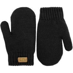 Kids Knit Mittens | Black