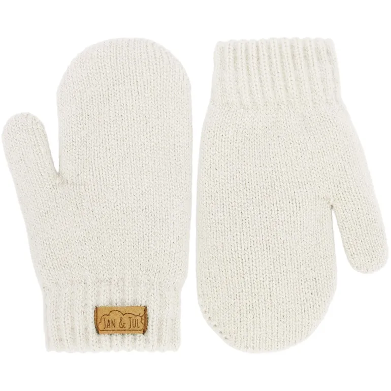 Kids Knit Mittens | Cream