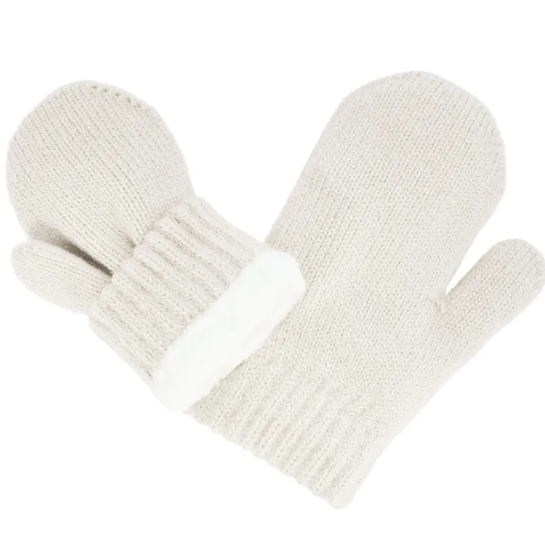 Kids Knit Mittens | Cream
