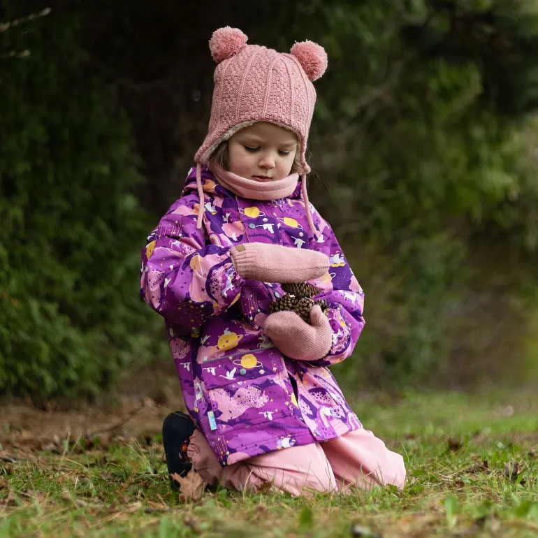 Kids Knit Mittens | Dusty Pink