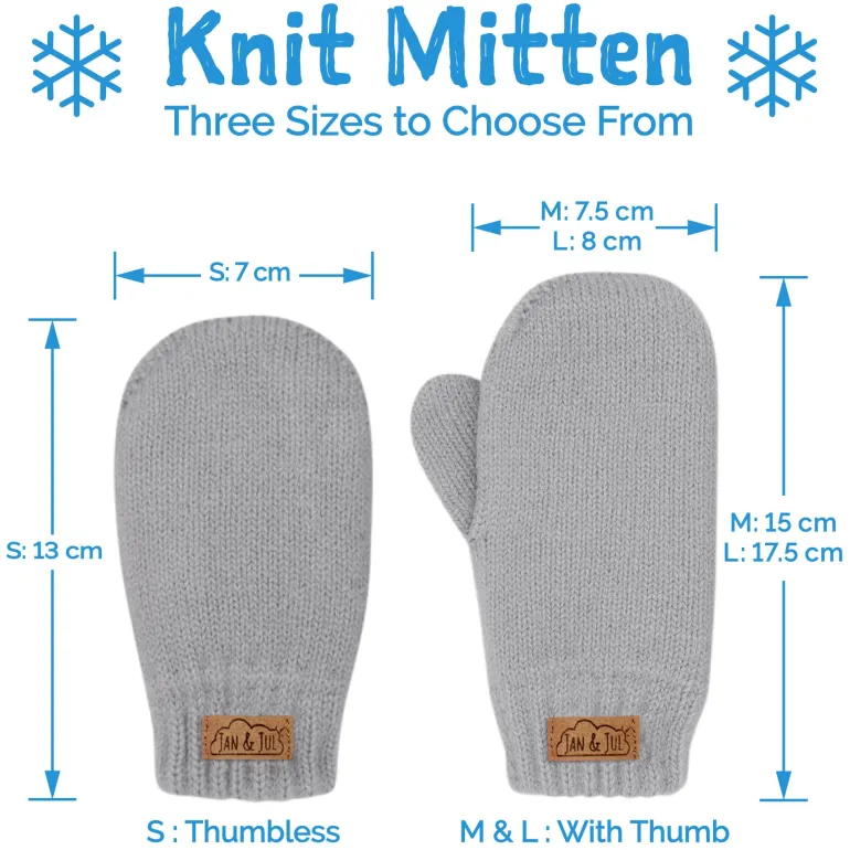 Kids Knit Mittens | Grey