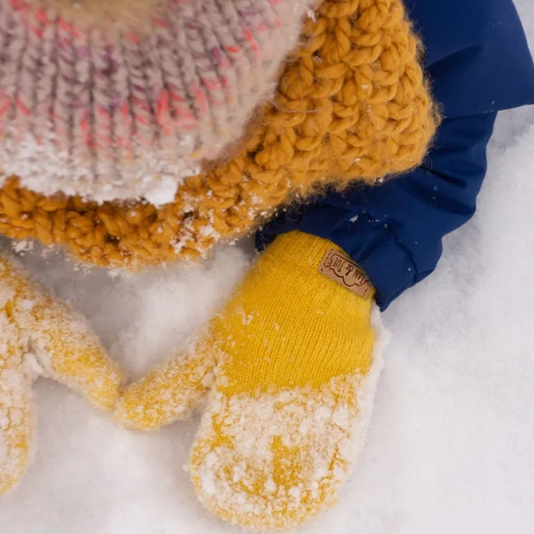 Kids Knit Mittens | Hot Pink