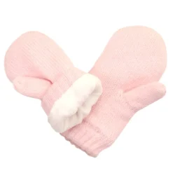 Kids Knit Mittens | Light Pink