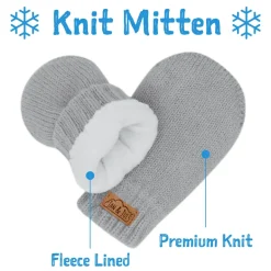 Kids Knit Mittens | Mustard