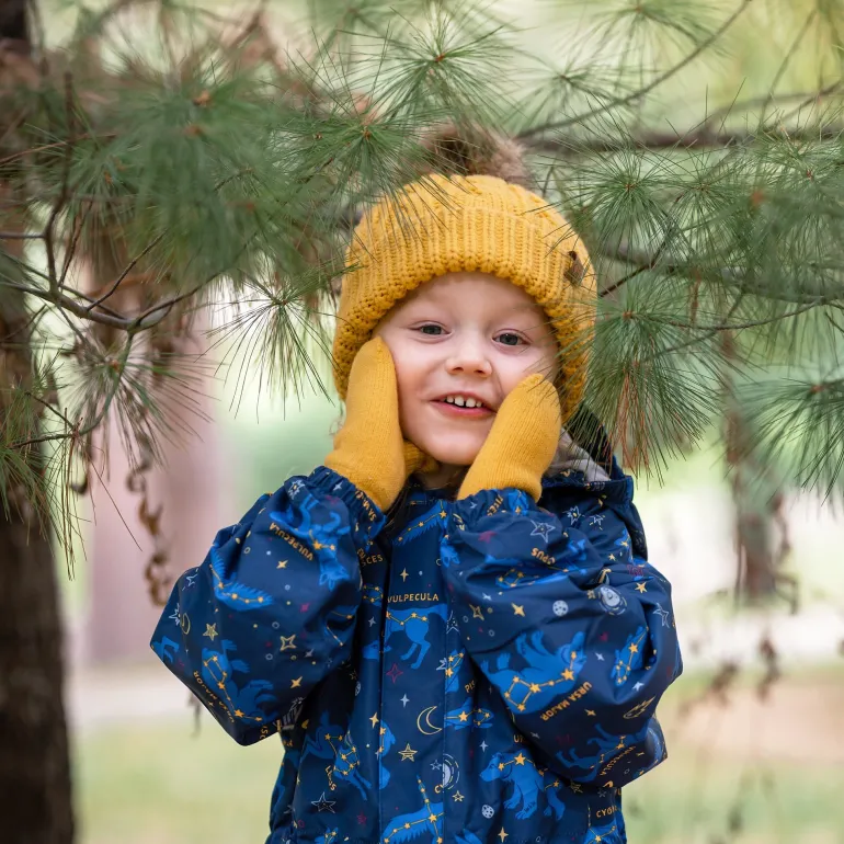 Kids Knit Mittens | Mustard